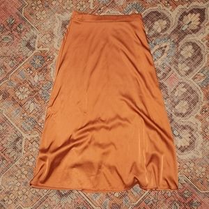 One Loved Babe Coral Midi Skirt